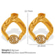 EH540 rhinestone gold earrings
